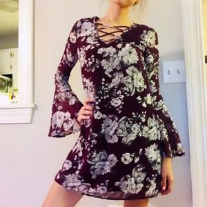 new with tags purple floral dress